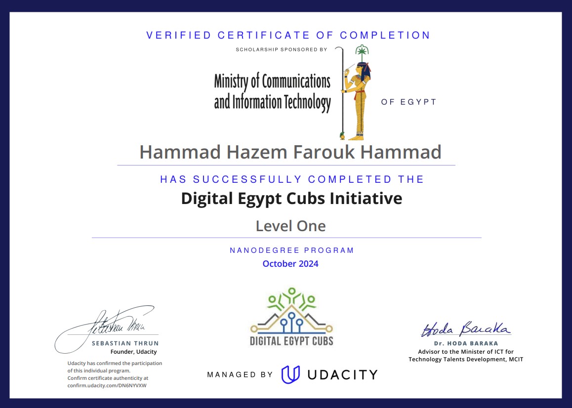 Udacity Certification